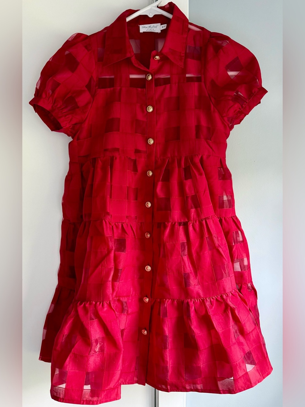 So Worth It Organza Button Down Midi Dress
